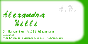 alexandra willi business card
